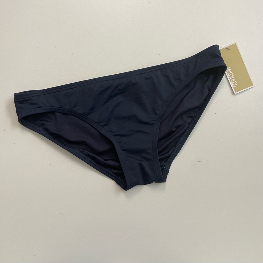 Michael Kors Swim Bottom Bikini Beach Swim Separate Stretch New Navy Blue Medium